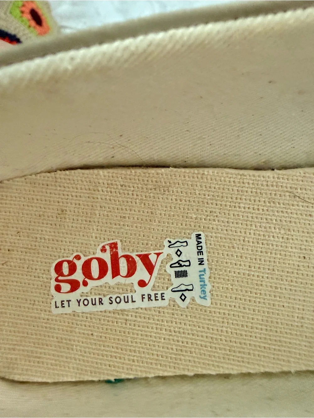 Women’s Beige Ballet Flats with Dog Print by Goby - Super Cute!  Size 40 EU Size
